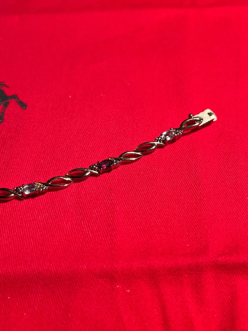 Macy's Silver-Tone Women's Bracelet with Genuine Diamond Tag